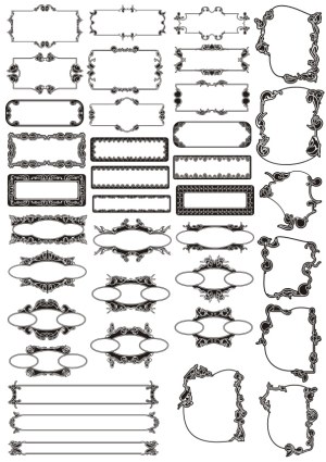 Collection of Decorative Vintage Ornate Frames and Borders Free Vector