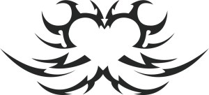 Abstract Black Tribal Tattoo Design Free Vector
