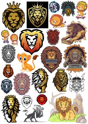 Diverse Lion Vector Illustrations and Mascots Collection Free Vector
