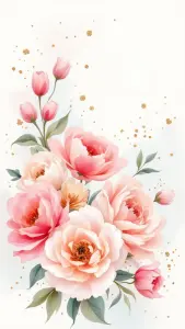 Delicate Pink Peonies and Tulips Floral Arrangement