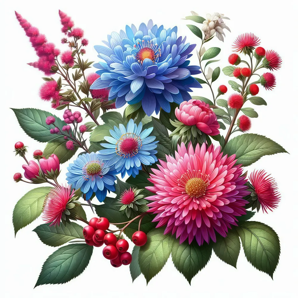 Vibrant bouquet of assorted colorful flowers