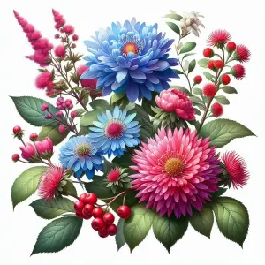 Vibrant bouquet of assorted colorful flowers