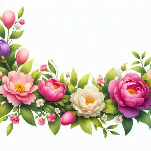 Colorful Floral Arrangement with Peonies and Tulips