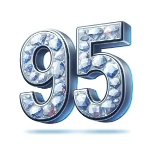 Diamond-Encrusted Number 95 Illustration