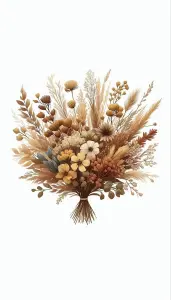 Dried Flower Bouquet with Earthy Tones