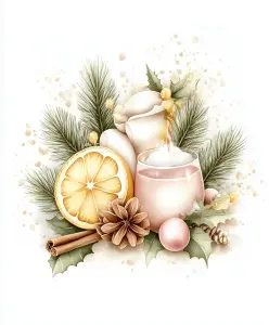 Festive Holiday Arrangement with Citrus, Pinecones, and Cinnamon