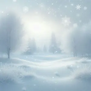 Serene Snow-Covered Winter Landscape with Frosted Trees
