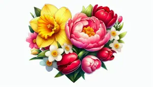 Colorful Bouquet of Spring Flowers