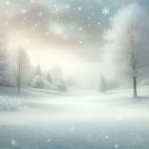 Serene Snowy Winter Landscape with Frosted Trees