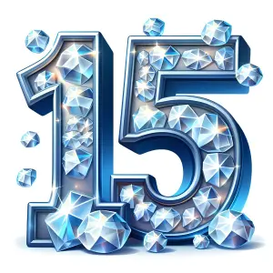 Sparkling Diamond Number 15 Illustration