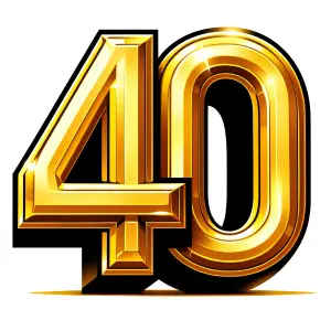 Golden 40 Number in 3D
