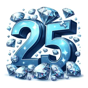 25th Anniversary Diamond Celebration Illustration