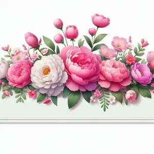 Vibrant Pink and White Peony Floral Arrangement
