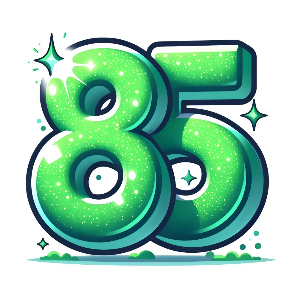 Sparkling Green Number 85 Illustration