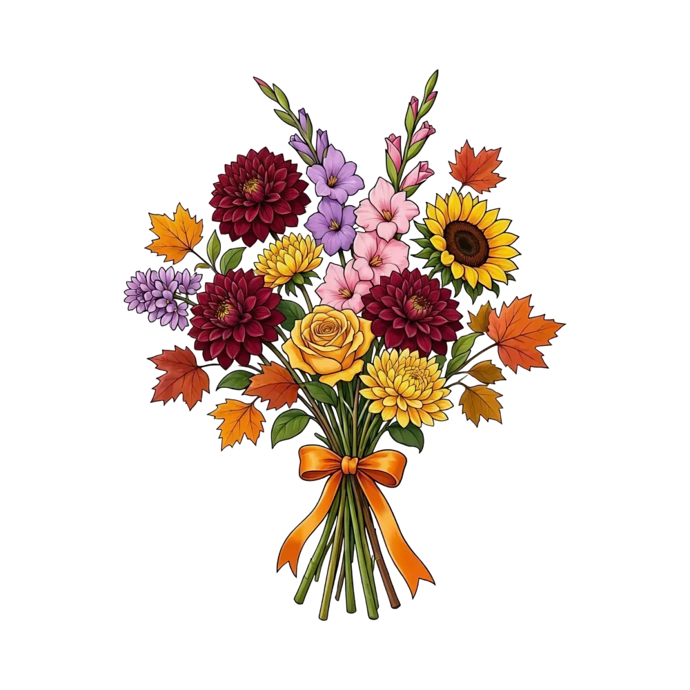 Autumn Bouquet with Sunflower and Mixed Flowers