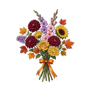 Autumn Bouquet with Sunflower and Mixed Flowers