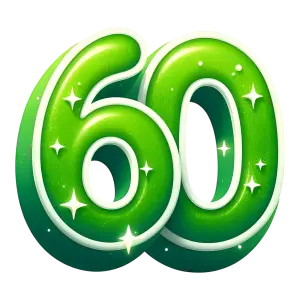Shiny Green Number 60