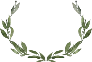 Watercolor Green Laurel Wreath Frame