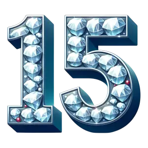 Number 15 Crystal Gem Design