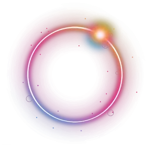 Glowing Neon Circle with Light Effects