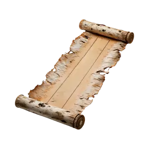 Antique Vintage Rolled Parchment Scroll
