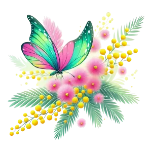 Vibrant Butterfly on Colorful Floral Arrangement