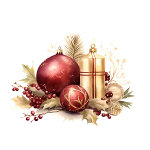 Christmas Ornaments and Holiday Foliage Decoration