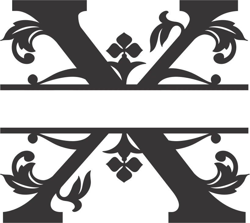Vintage ornamental border with heart and leaf motifs