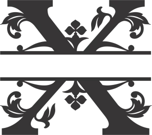 Vintage ornamental border with heart and leaf motifs