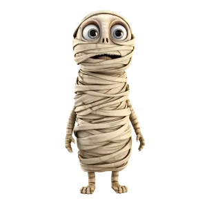 Cute Cartoon Mummy Character Illustration
