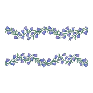 Bluebell Flower Border Garland PNG