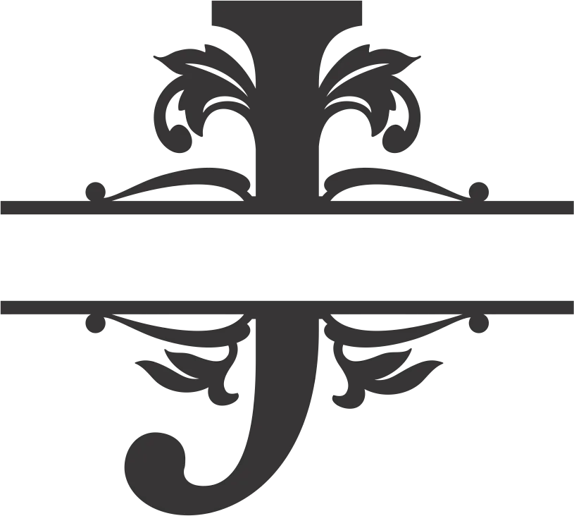 Decorative Flourish Frame with Blank Space
