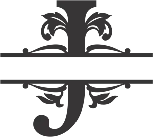 Decorative Flourish Frame with Blank Space