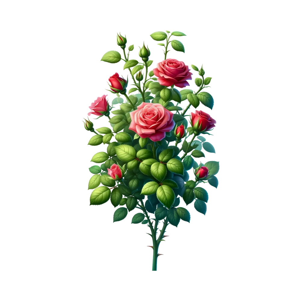 Pink Rose Bouquet with Green Leaves