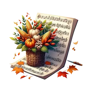 Autumn Harvest Arrangement on Sheet Music