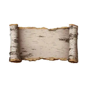 Birch Bark Scroll Blank Banner