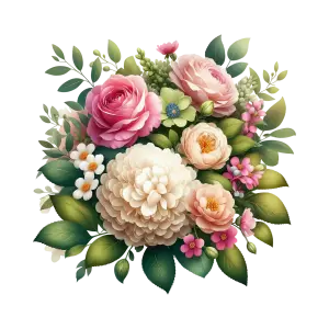 Colorful Floral Bouquet with Roses and Mixed Flowers