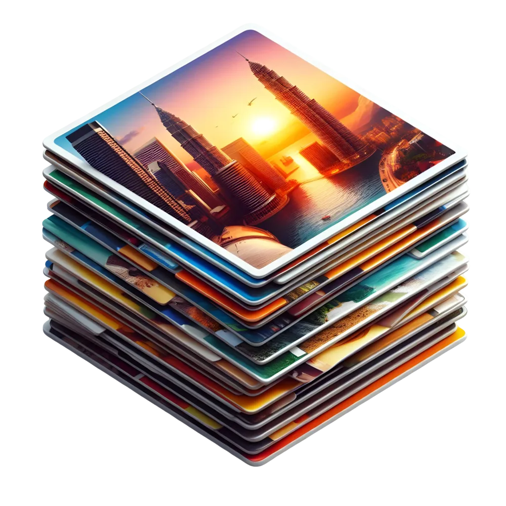 Stack of Travel and Cityscape Photo Cards