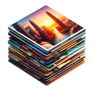 Stack of Travel and Cityscape Photo Cards