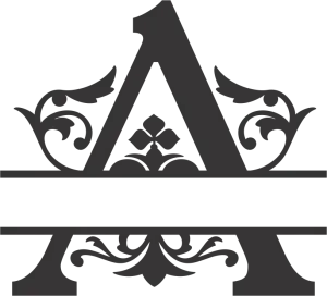 Decorative Victorian Style Letter A Monogram