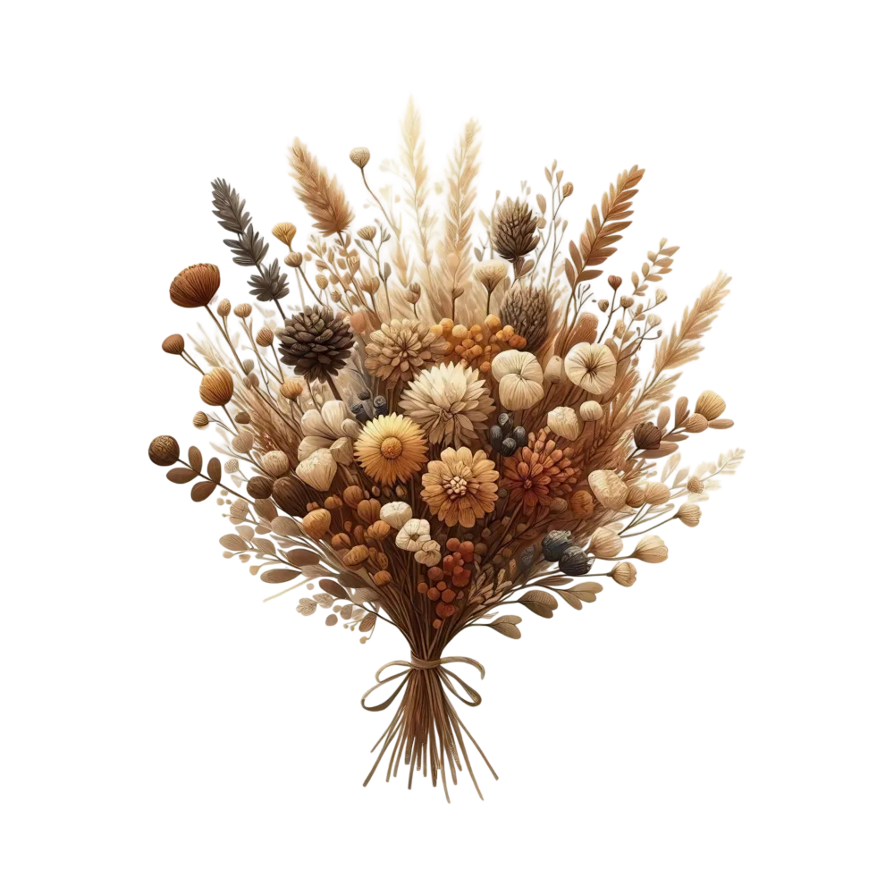 Dried Floral Bouquet with Pampas Grass and Seed Pods