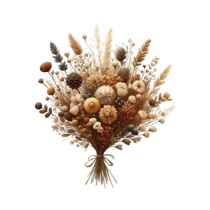 Dried Floral Bouquet with Pampas Grass and Seed Pods