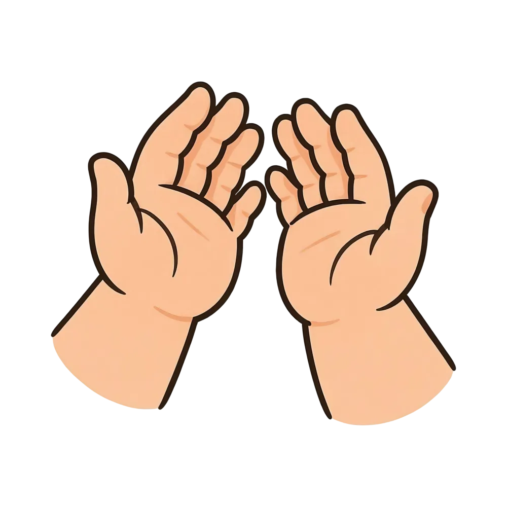 Open Hands Cartoon Icon