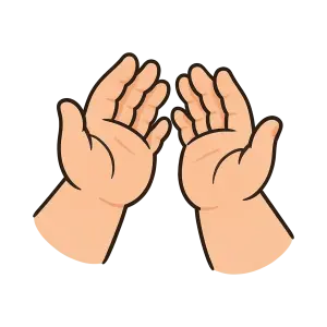 Open Hands Cartoon Icon