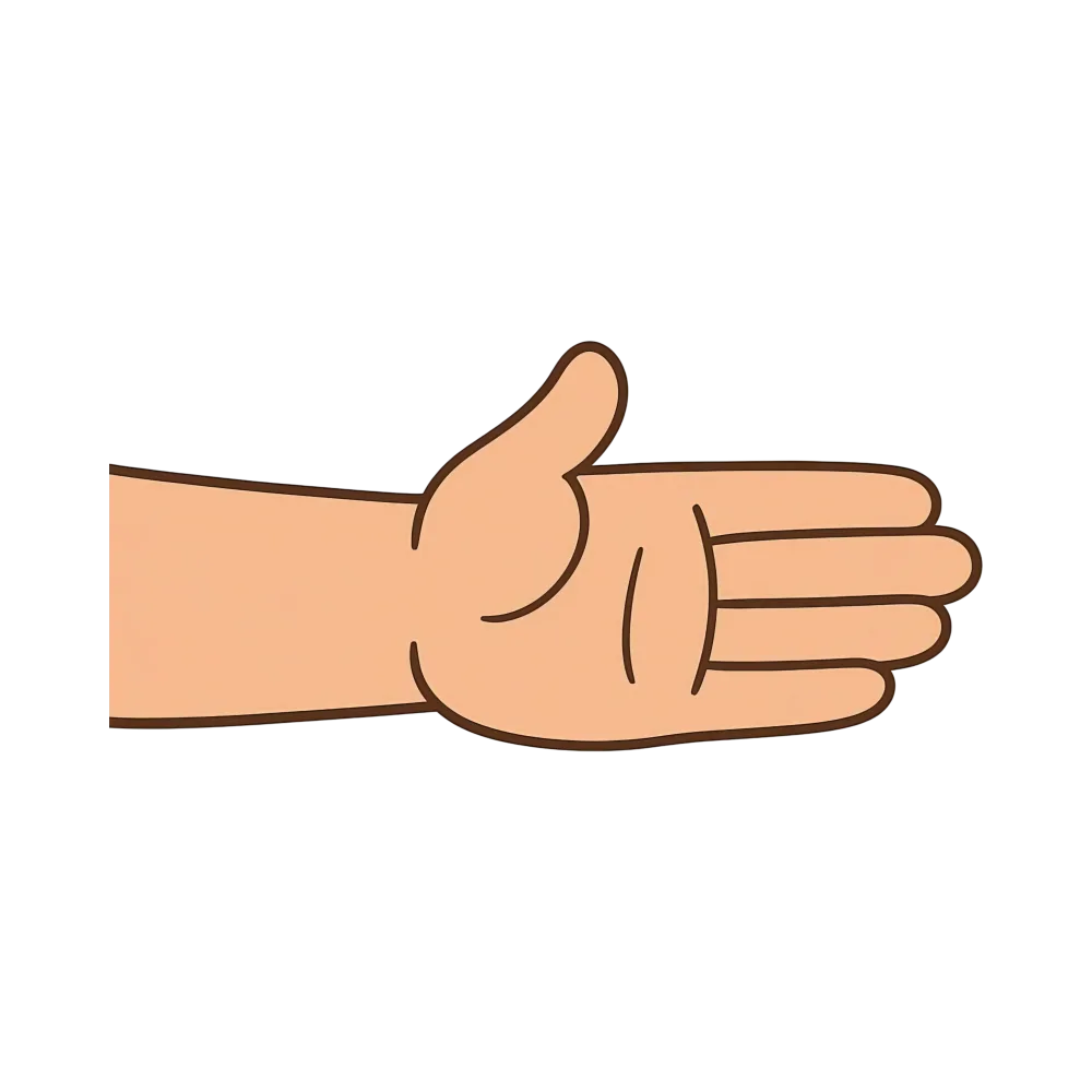 Cartoon Hand Holding Gesture