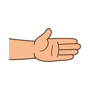 Cartoon Hand Holding Gesture