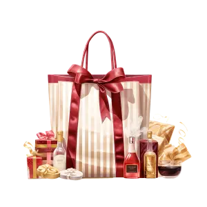 Luxury Gift Bag with Assorted Presents and Bottles