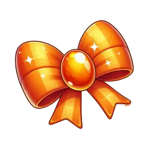 Shiny Orange Decorative Bow Ribbon