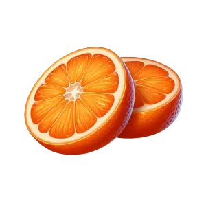 Fresh Sliced Orange Fruit Half