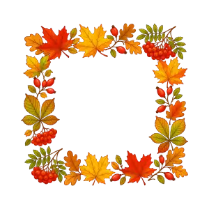 Autumn Leaf and Berry Square Frame